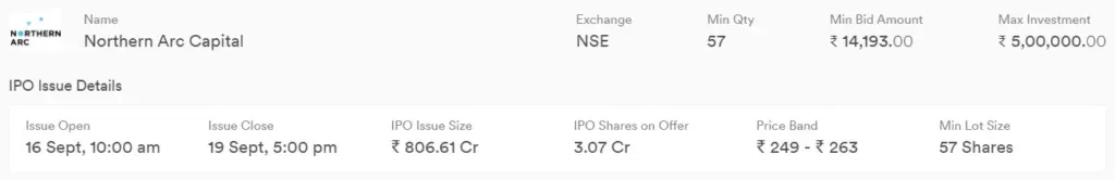 northern arc capital ipo