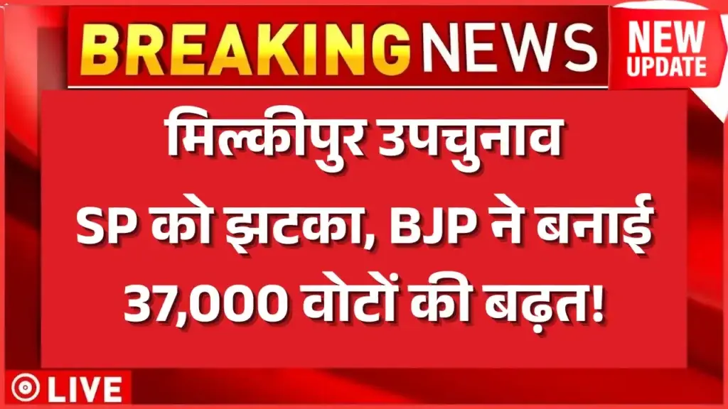मिल्कीपुर उपचुनाव: SP को झटका, BJP ने बनाई 37,000 वोटों की बढ़त! Milkipur election result 2025